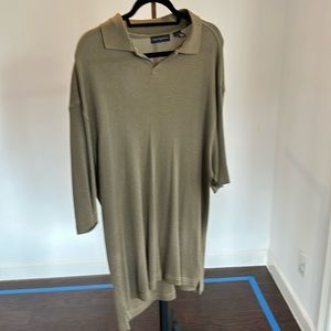 Jhane Barnes golden tan short  sleeves shirt